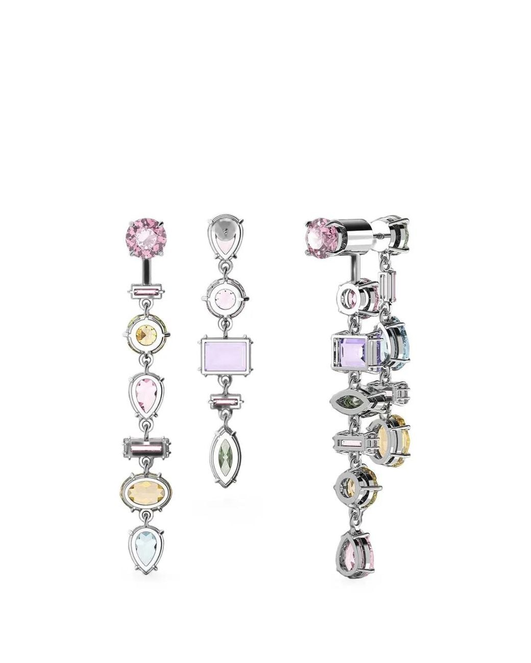 Swarovski White Crystal-Embellished Drop Earrings
