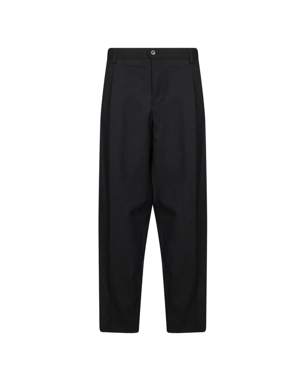 Briglia 1949 Black Pleated Straight-Leg Trousers
