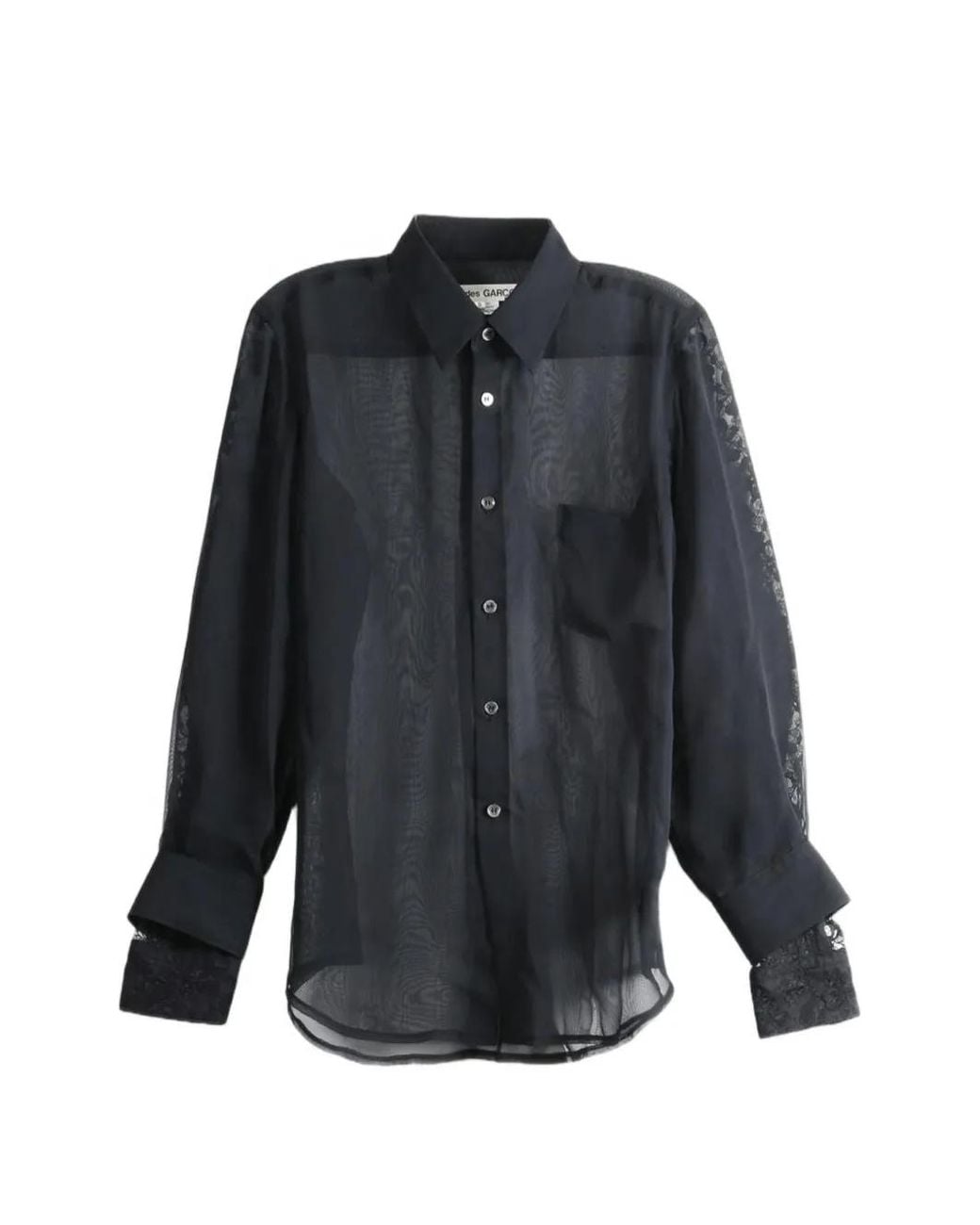 Comme des Garçons Gray Chemise À Empiècements En Dentelle