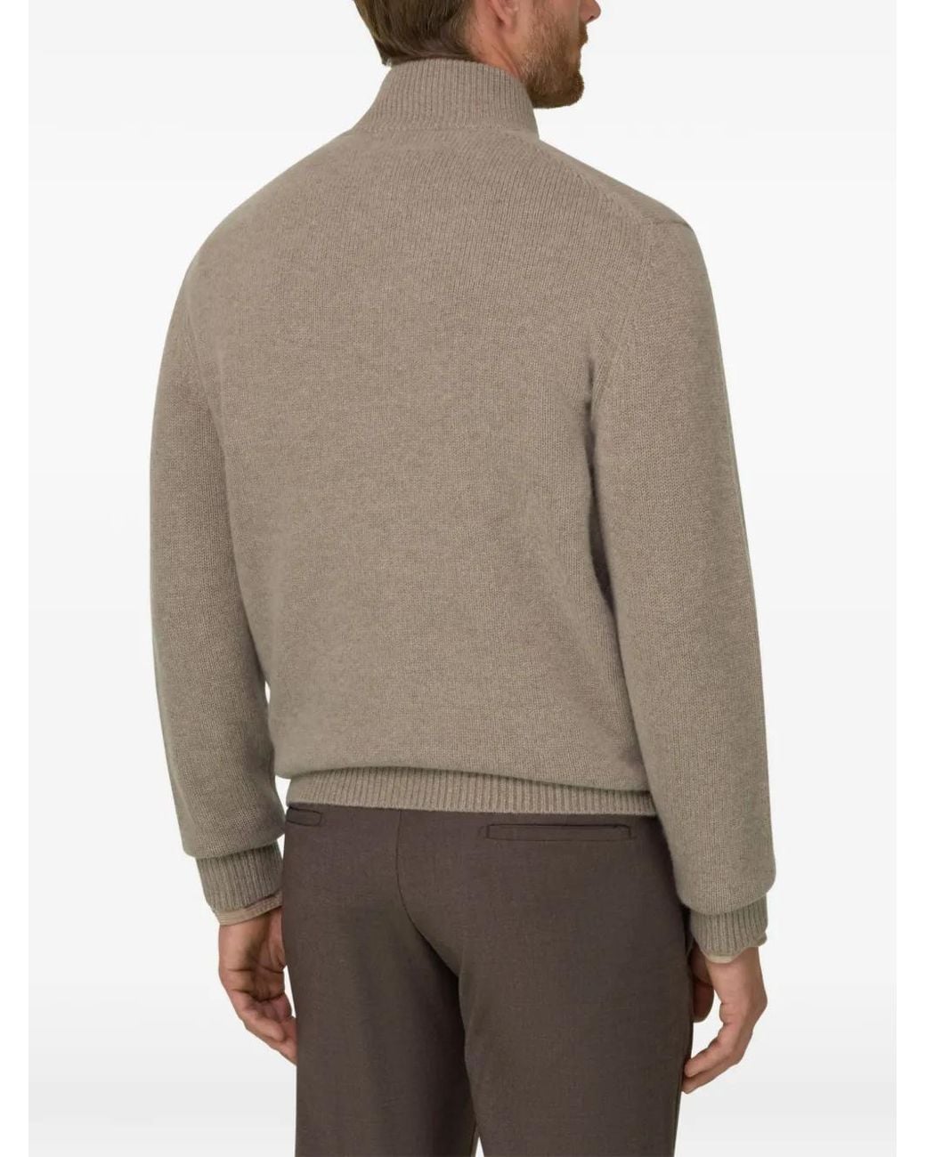 Boggi Natural Full-Zip Jumper for men