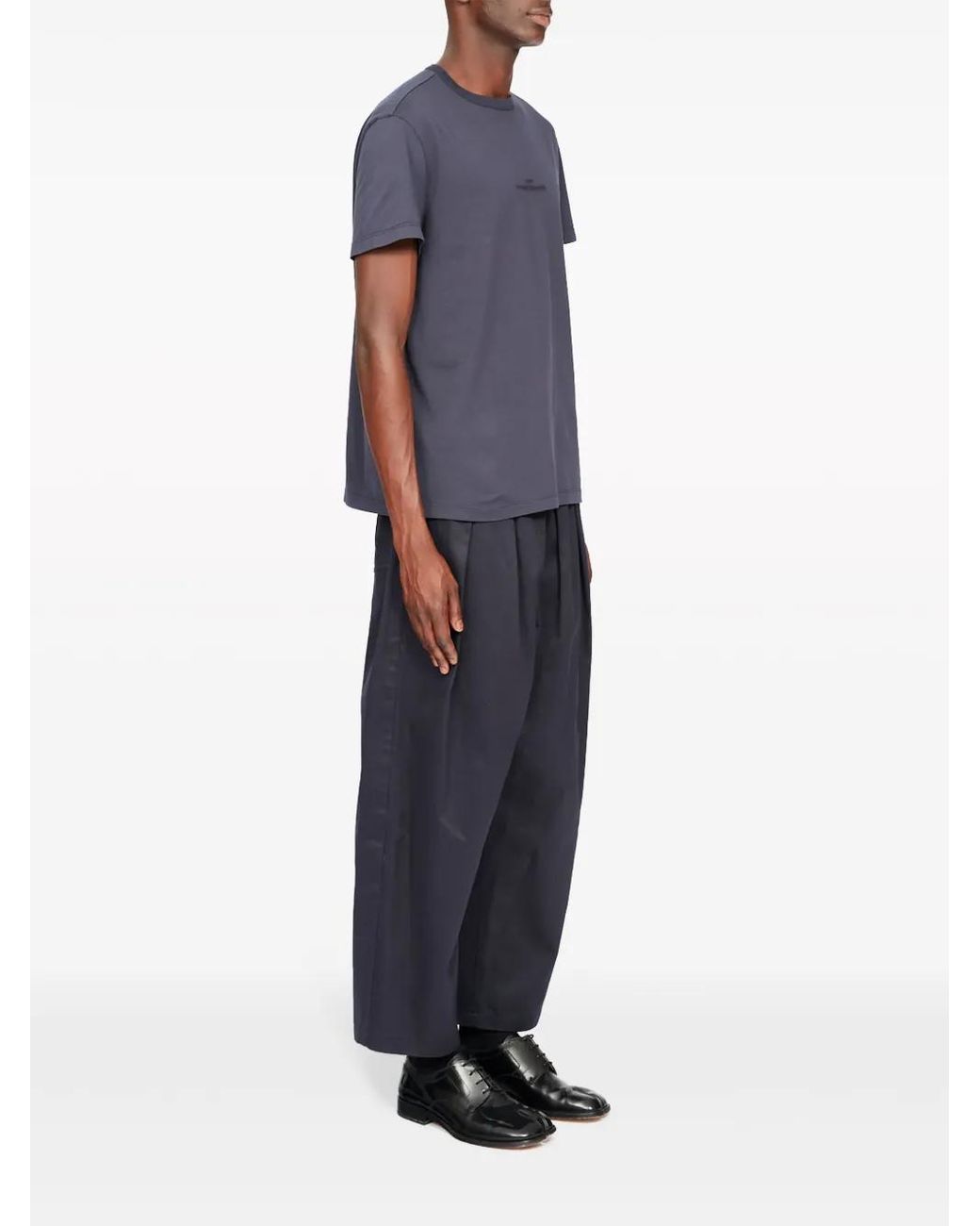Maison Margiela Blue Wide Cropped Pants for men
