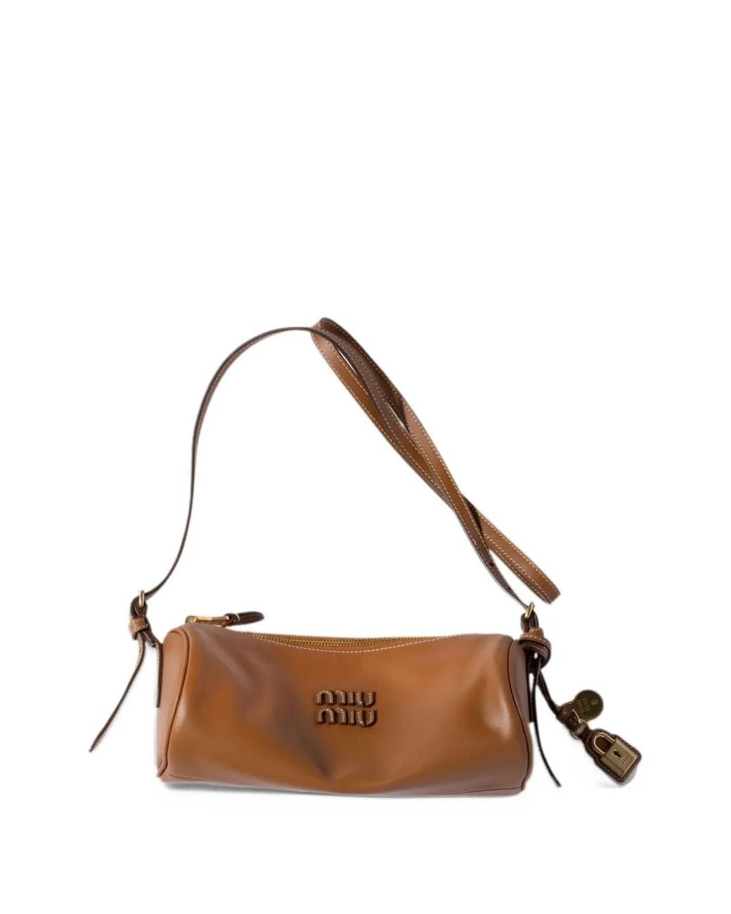 Miu Miu Brown Mini Sac En Cuir