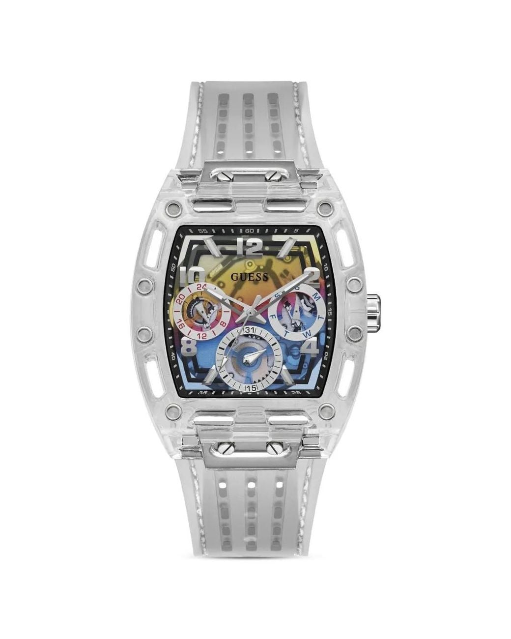 Guess White Gt Phoenix 42Mm Watch for men