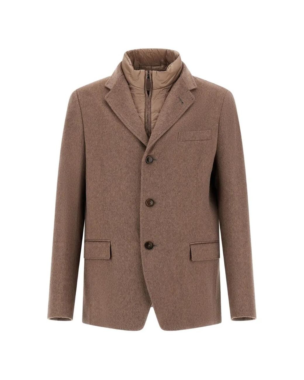 Herno Brown Nylon Ultralight Bib Blazer for men