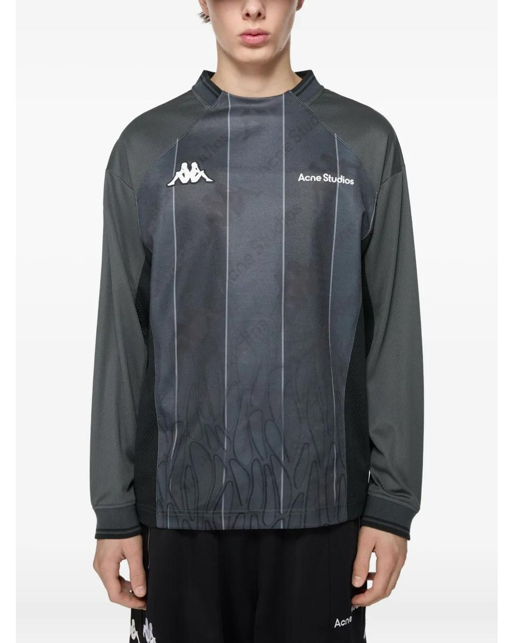 Acne Studios X Kappa Logo T-Shirt in Gray | Lyst