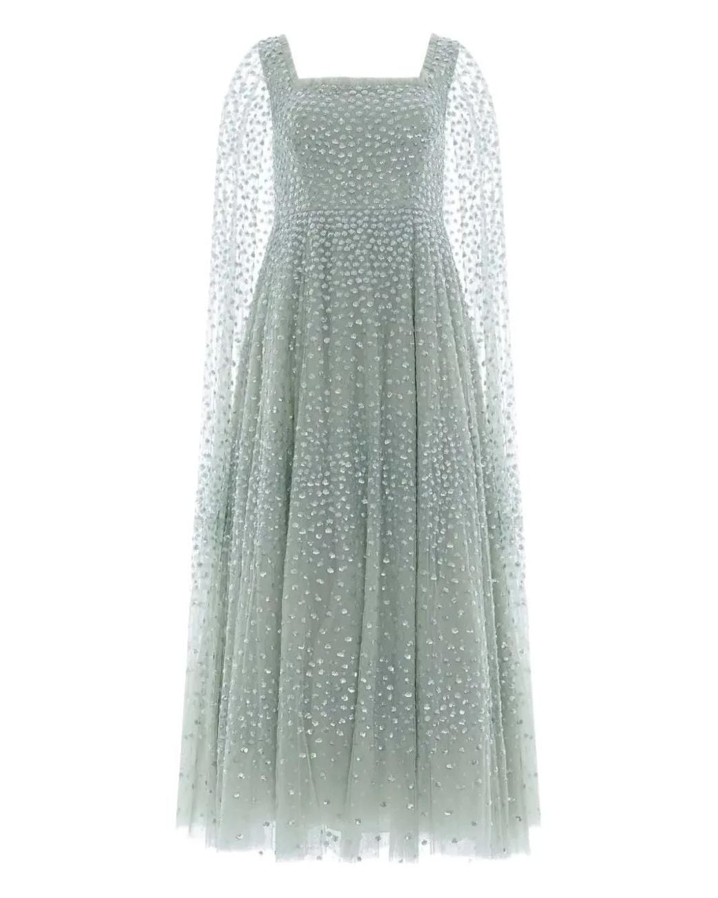 Needle & Thread Blue Scatter Dot Sequinned Maxi Dress