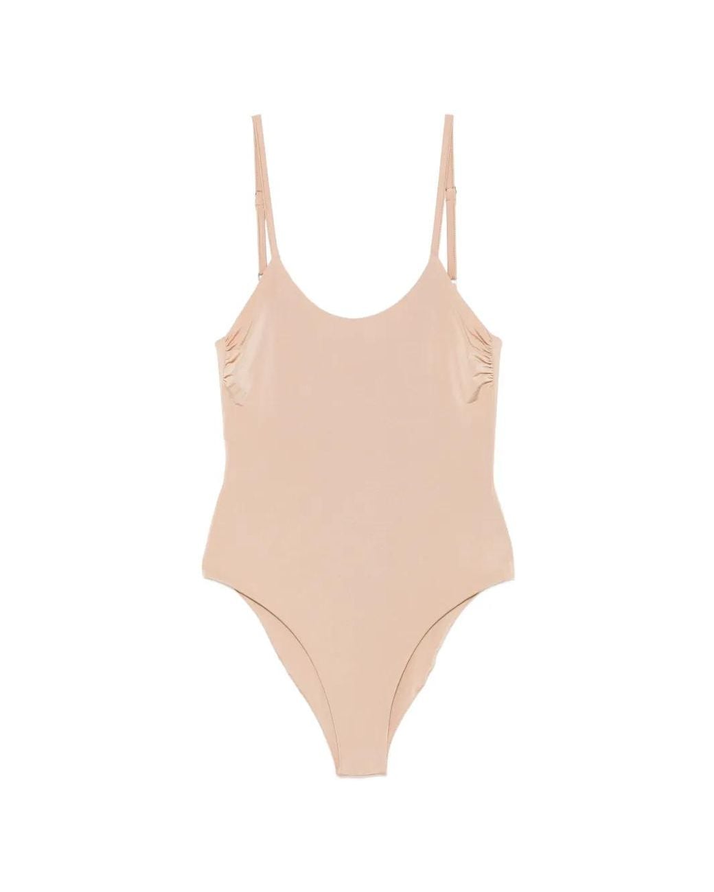 MOUTAKI Natural Ruched-Detail Swimsuit