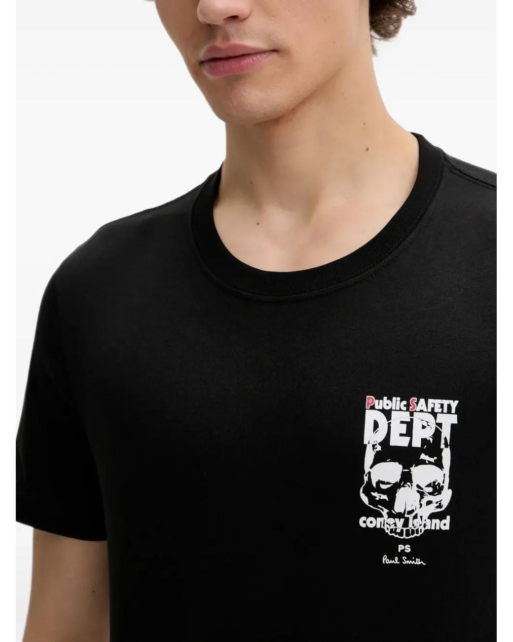 Paul Smith Black T-Shirt À Logo Imprimé for men