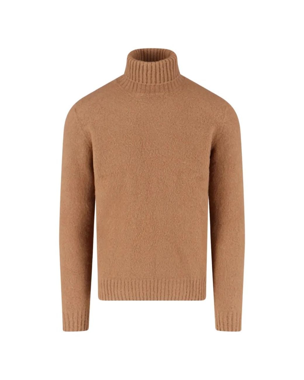 Drumohr Brown Pull En Laine À Col Roulé for men