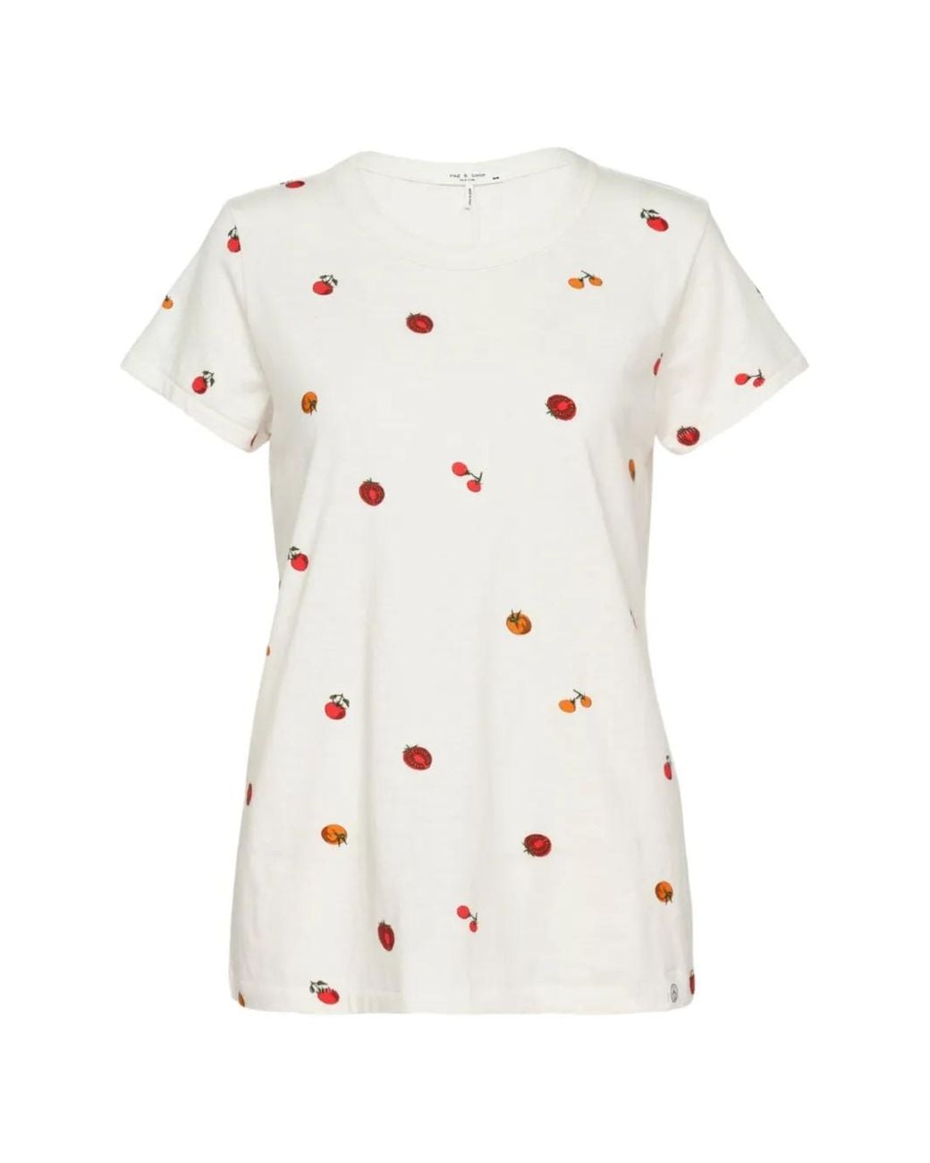 Rag & Bone White Tomato-Print T-Shirt