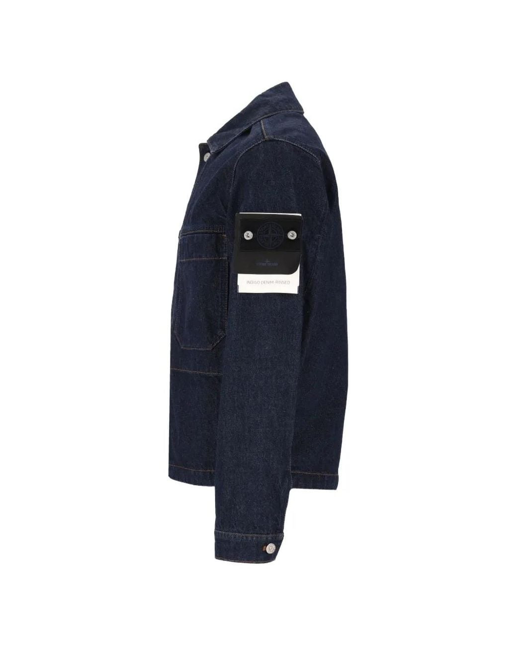 Stone Island Blue 4100006 Denim-Rinsed Jacket for men