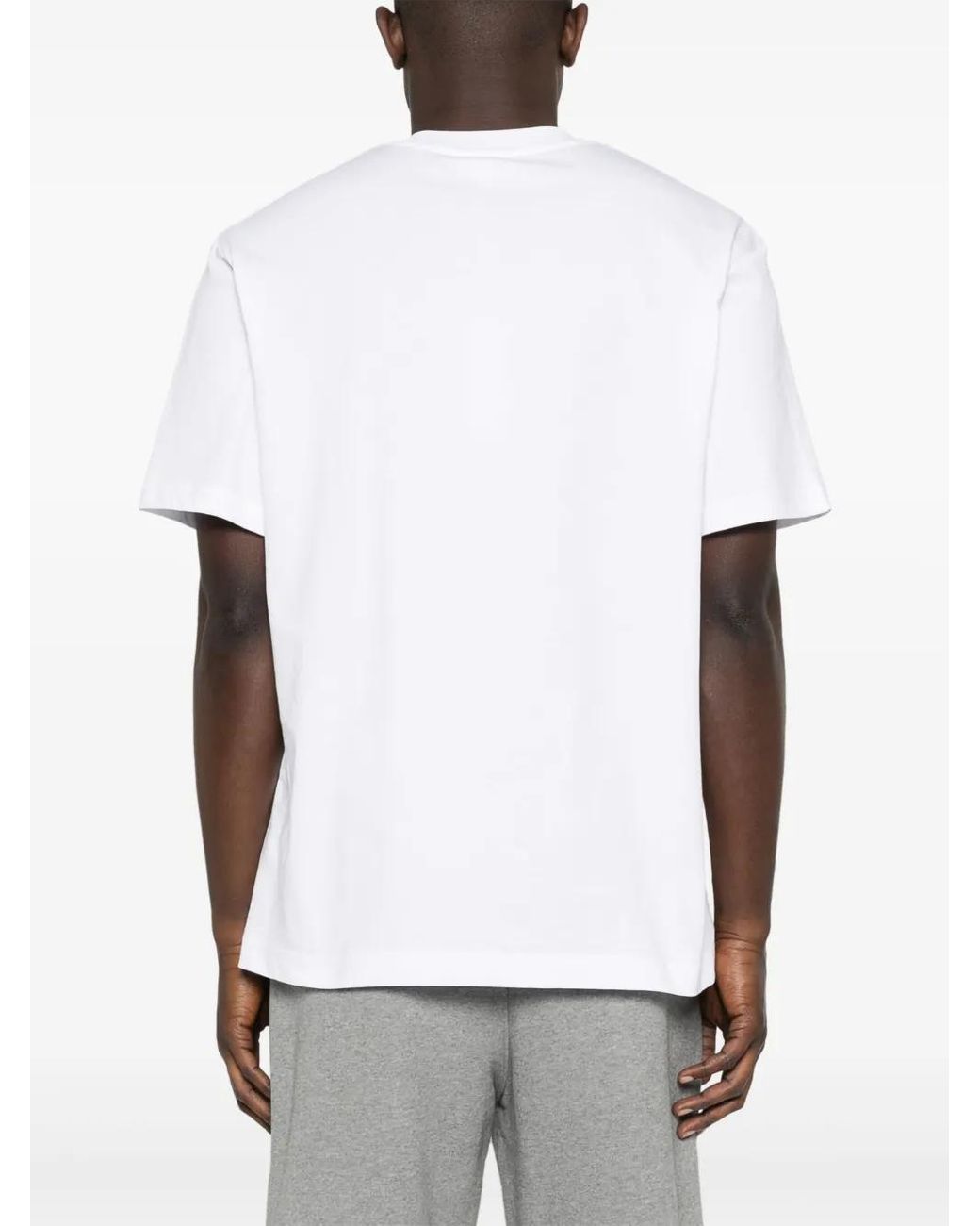 Lacoste White Logo-Patch Cotton T-Shirt for men