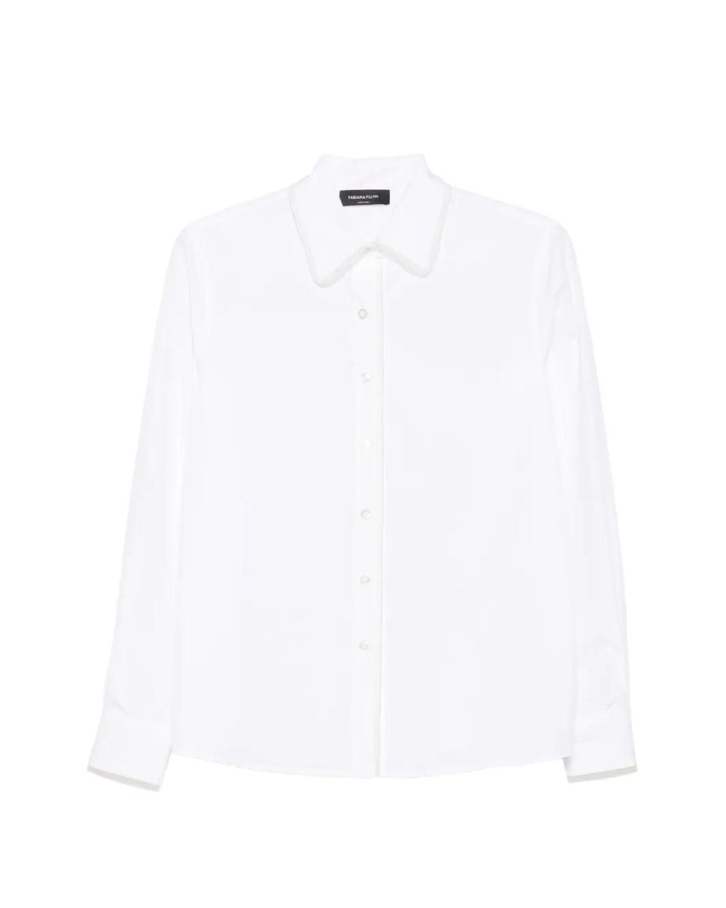 Fabiana Filippi White Long-Sleeve Shirt