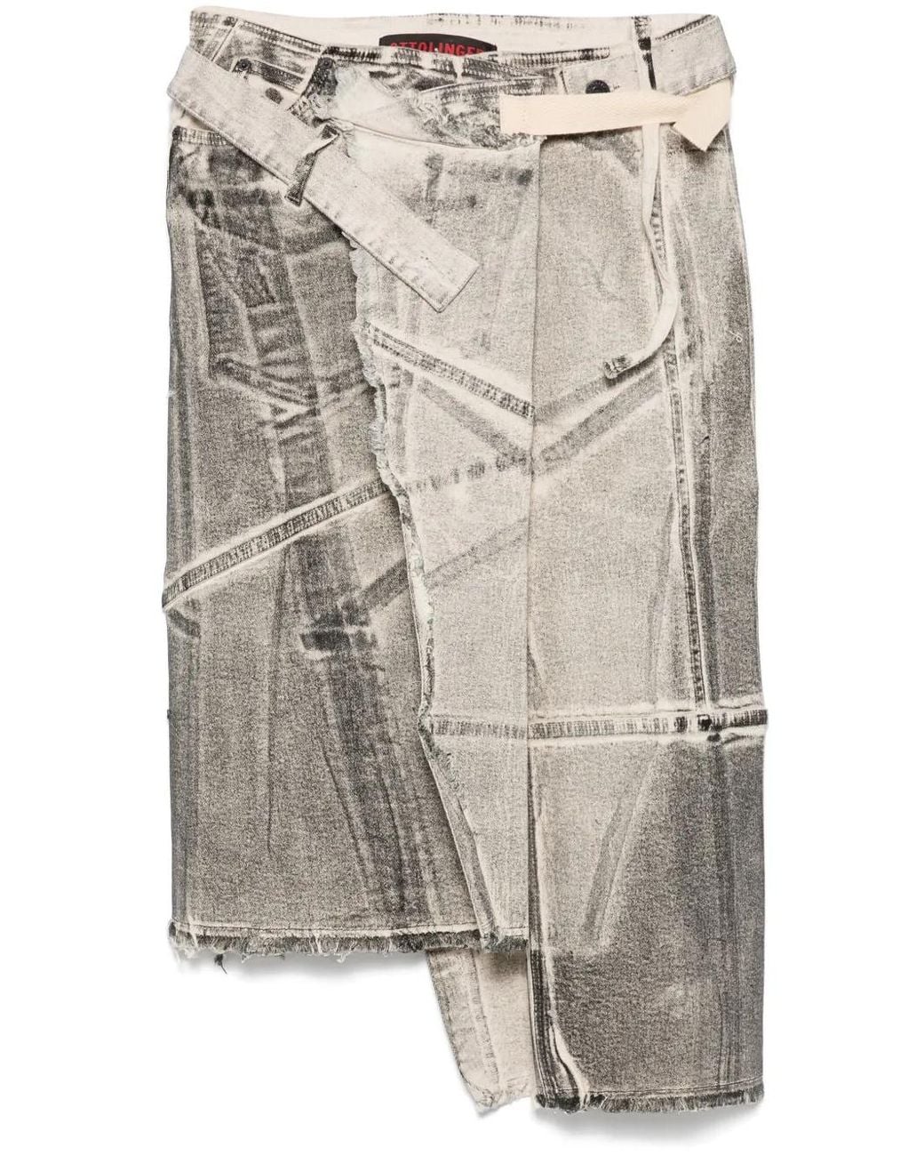 OTTOLINGER Denim Midi-Rok in het Gray