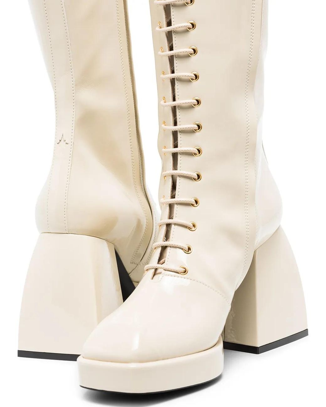 NODALETO White Bulla Ward 85Mm Knee-High Boots