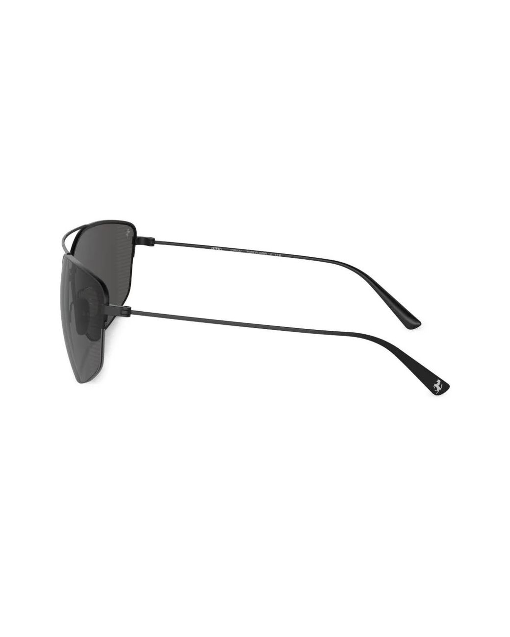 Ferrari Black Geometric-Frame Sunglasses for men