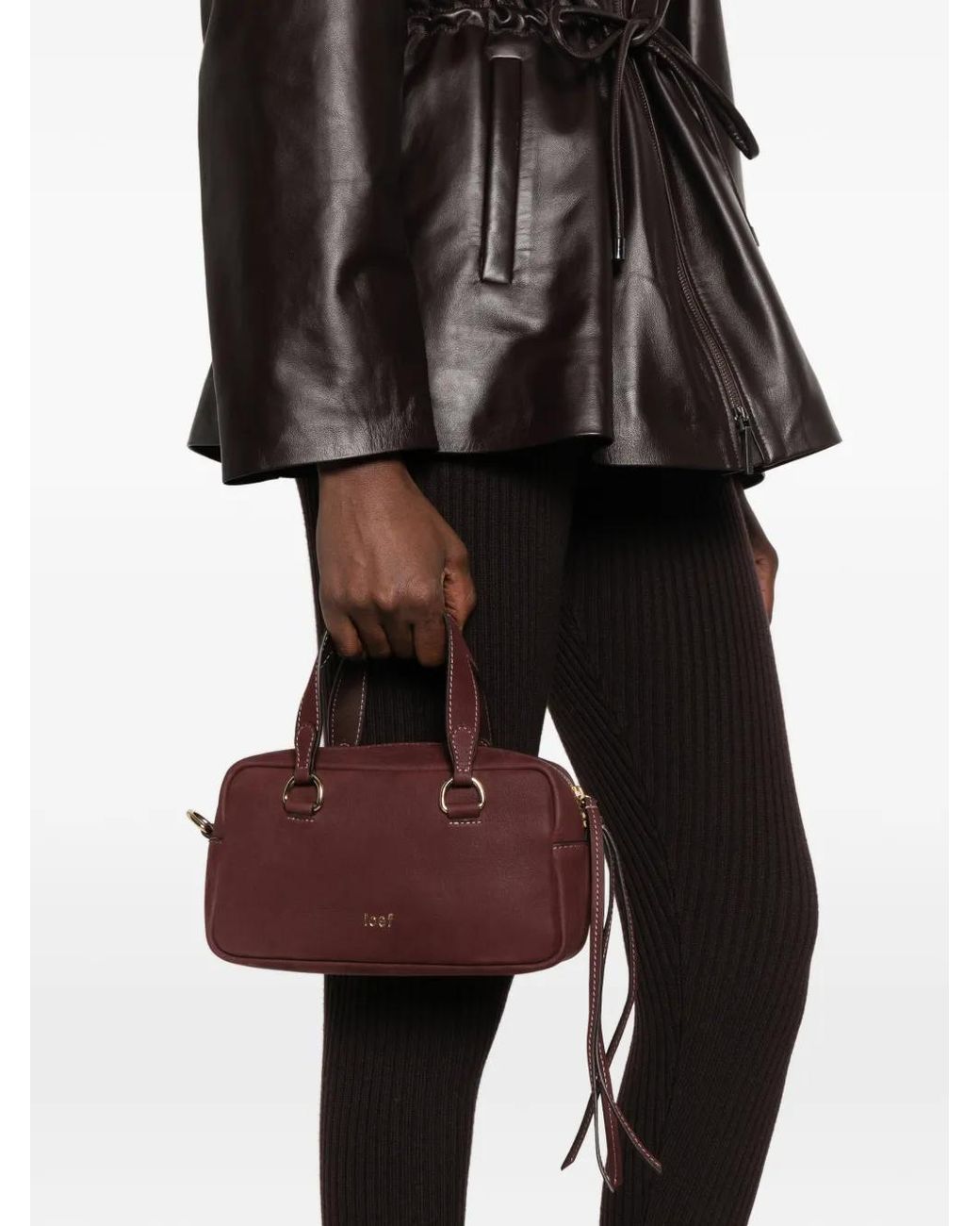 IOEF Brown Mini Sac Porté Épaule Soft