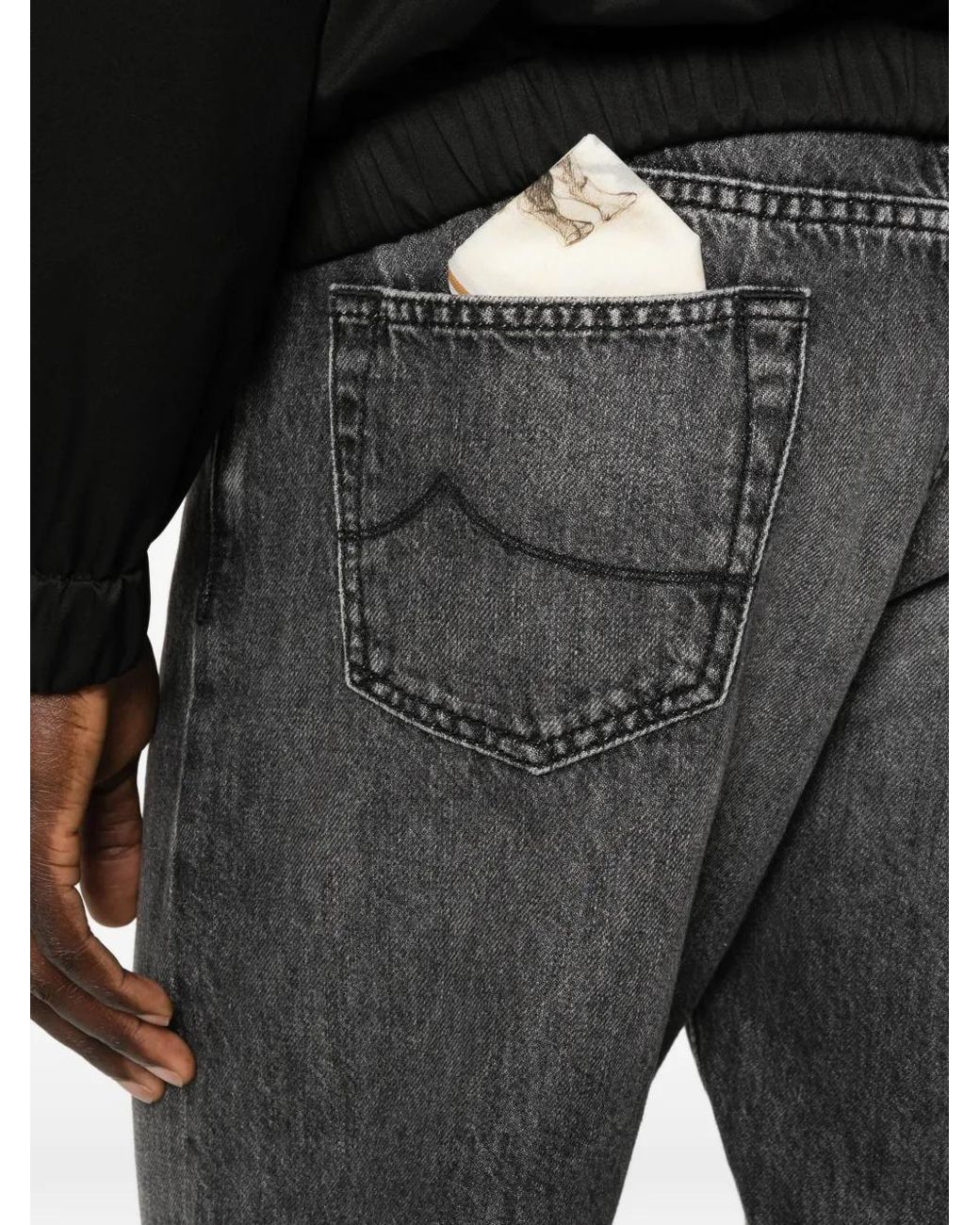 Jacob Cohen Gray Straight Five-Pocket Trousers for men