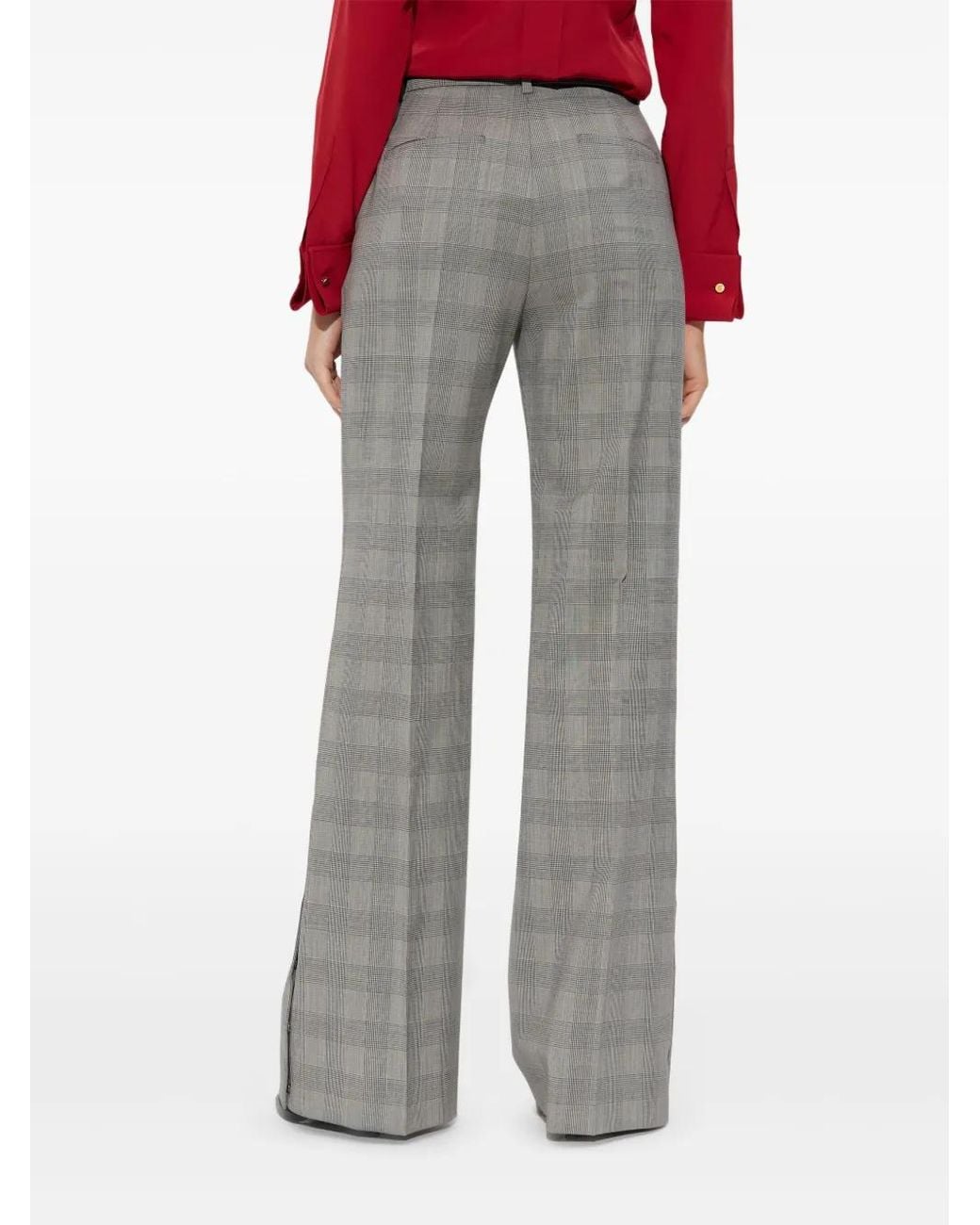 Sportmax Gray Batun Prince Of Wales Check Trousers