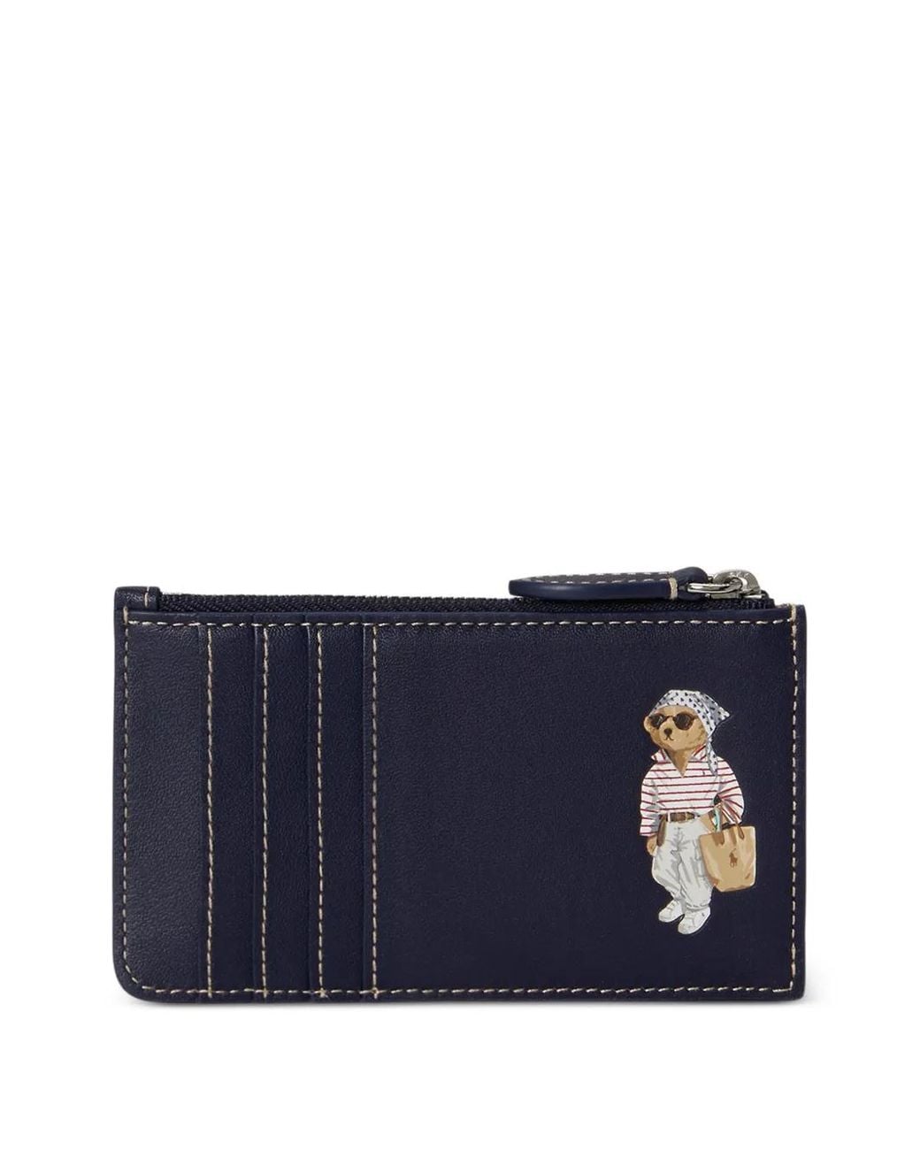 Polo Ralph Lauren Blue Polo Bear Zip Wallet