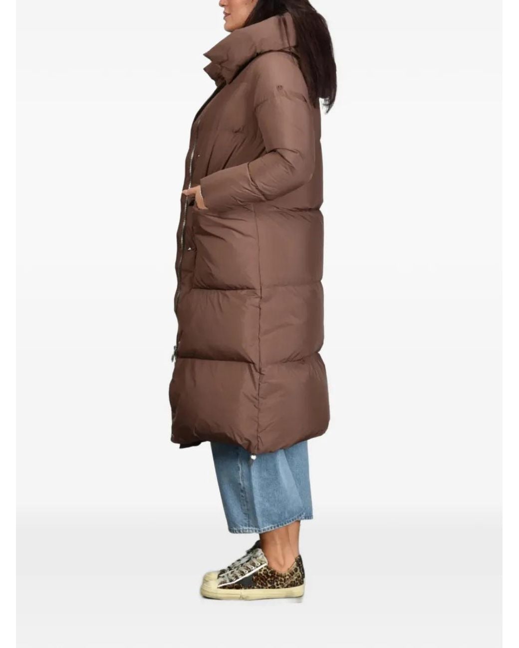 DUNO Brown Hooded Padded Coat