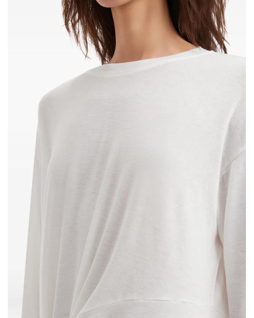 B+ AB White Asymmetric Knot Top