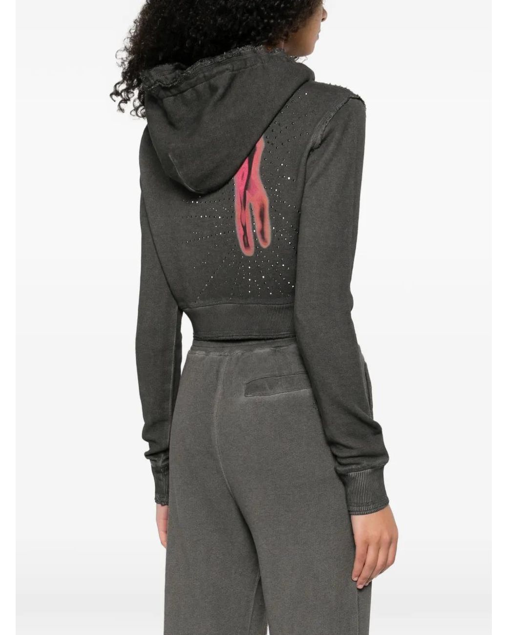 DIESEL Black 'F-Slimmy-Hood-S3' Hooded Sweater