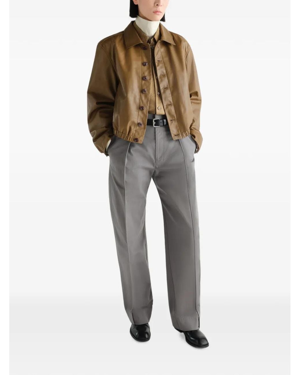 Lemaire Gray Rounded Pants