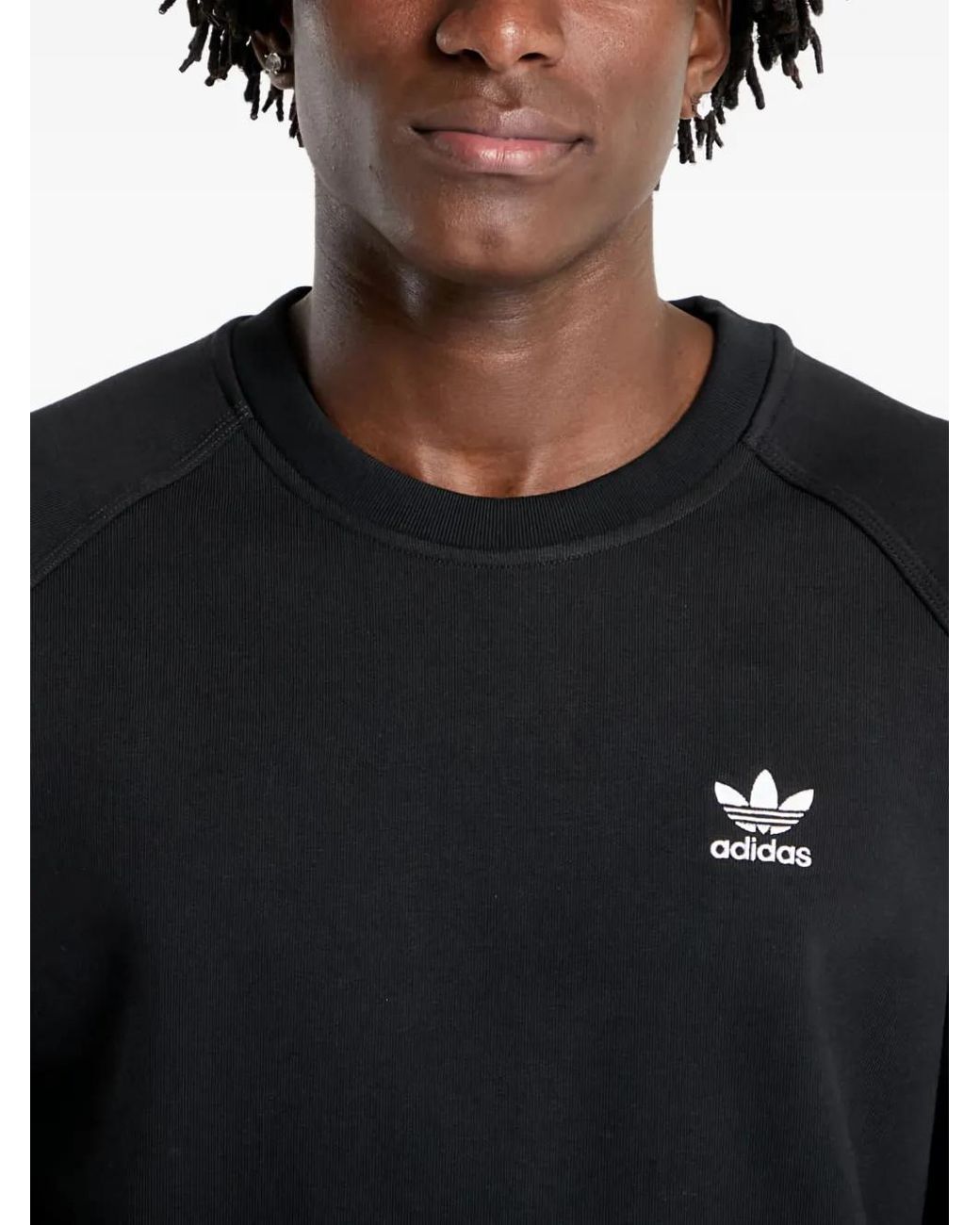 Adidas Gray Trefoil Crew Sweatshirt for men
