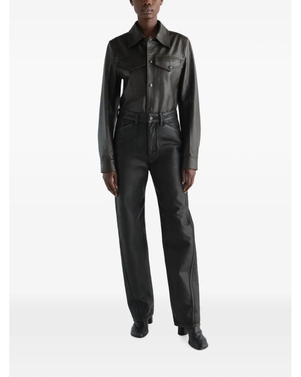 Lemaire Gray Flared Five-Pocket Pants