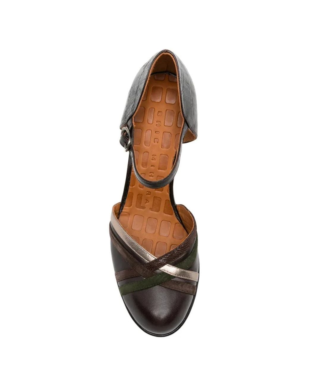 Chie Mihara Metallic Dedana Panelled Heeled Pumps