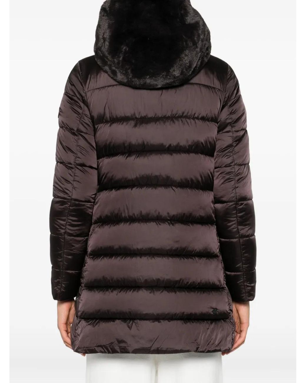 Save The Duck Black Faux-Fur Zip Coat