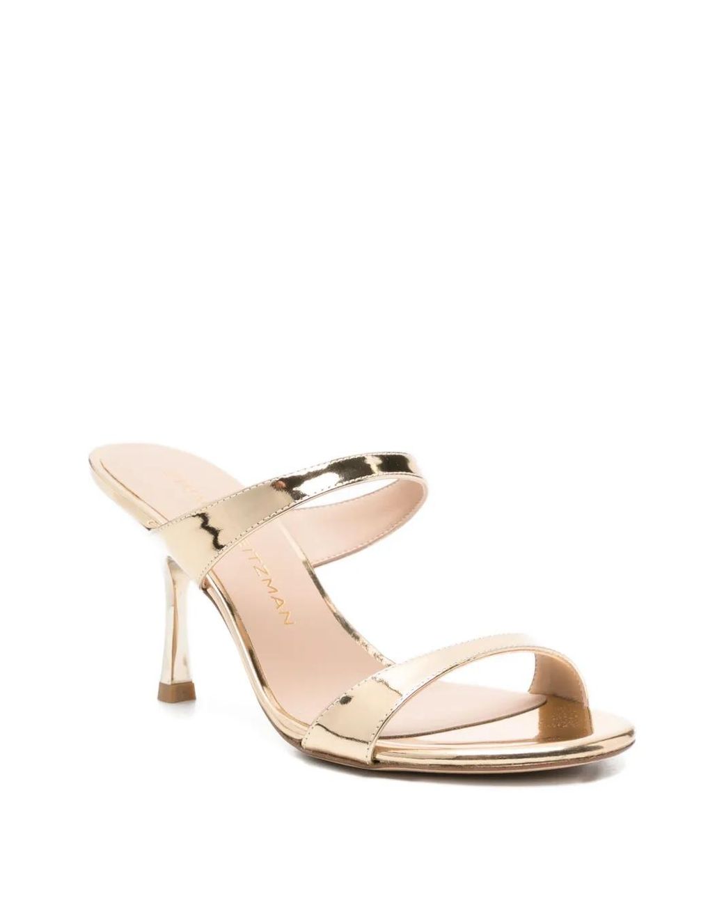 Stuart Weitzman White Nudist Slide Pumps