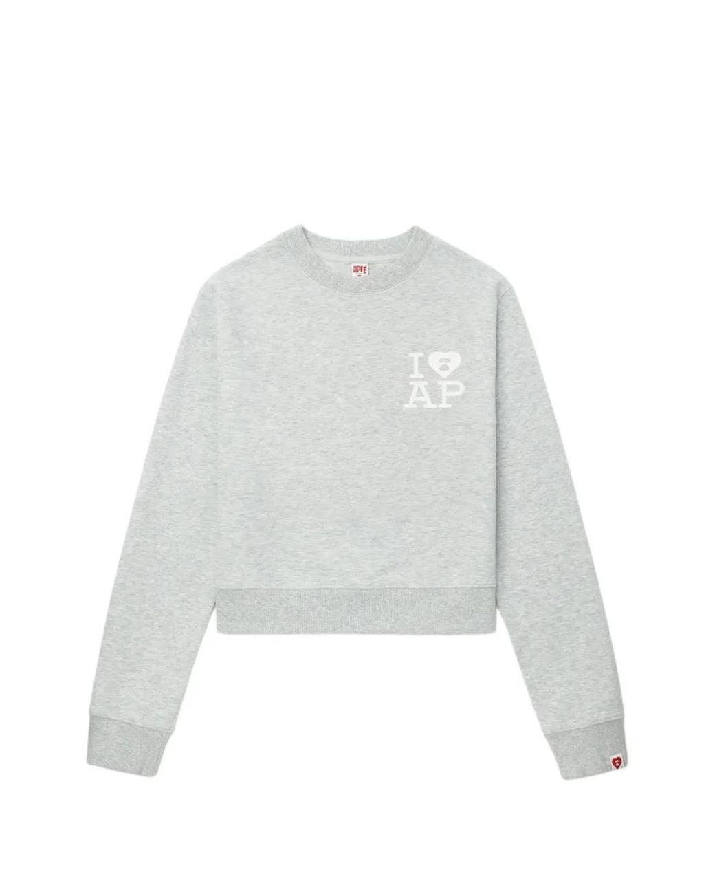 A Bathing Ape White Heart Graphic Sweater