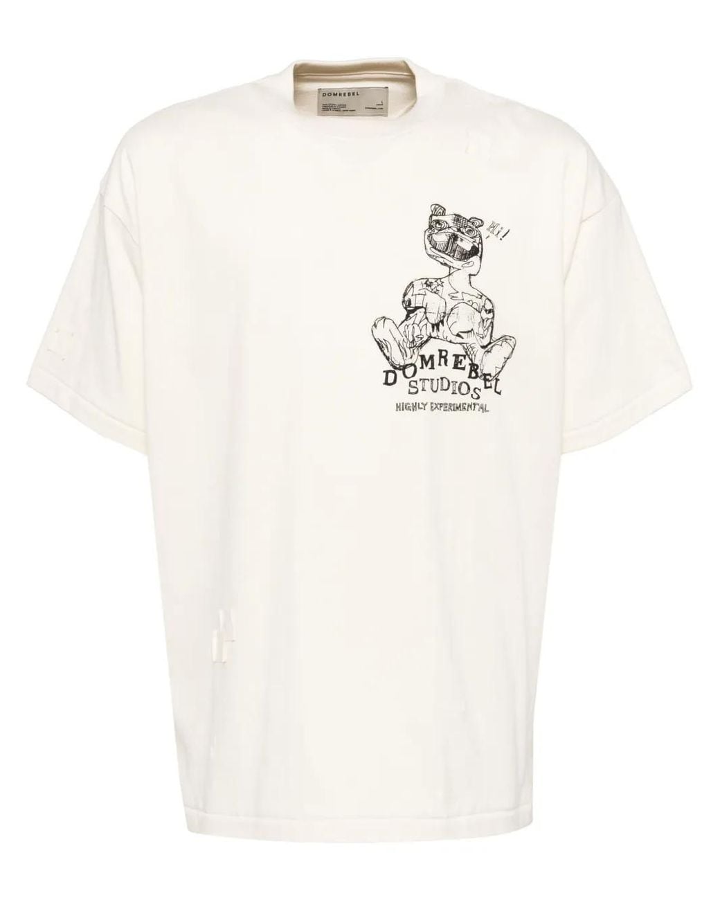 DOMREBEL White Strip T-Shirt for men