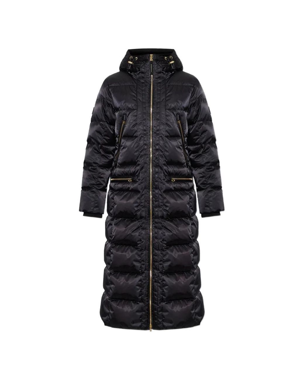 Bogner Black Quilted Hooded Coat