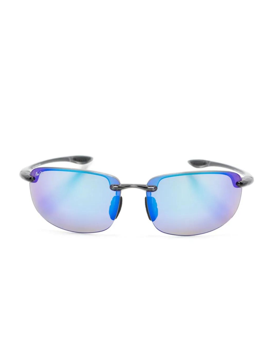 Maui Jim Blue Ho'Okipa Mirrored Lenses Oval-Frame Sunglasses