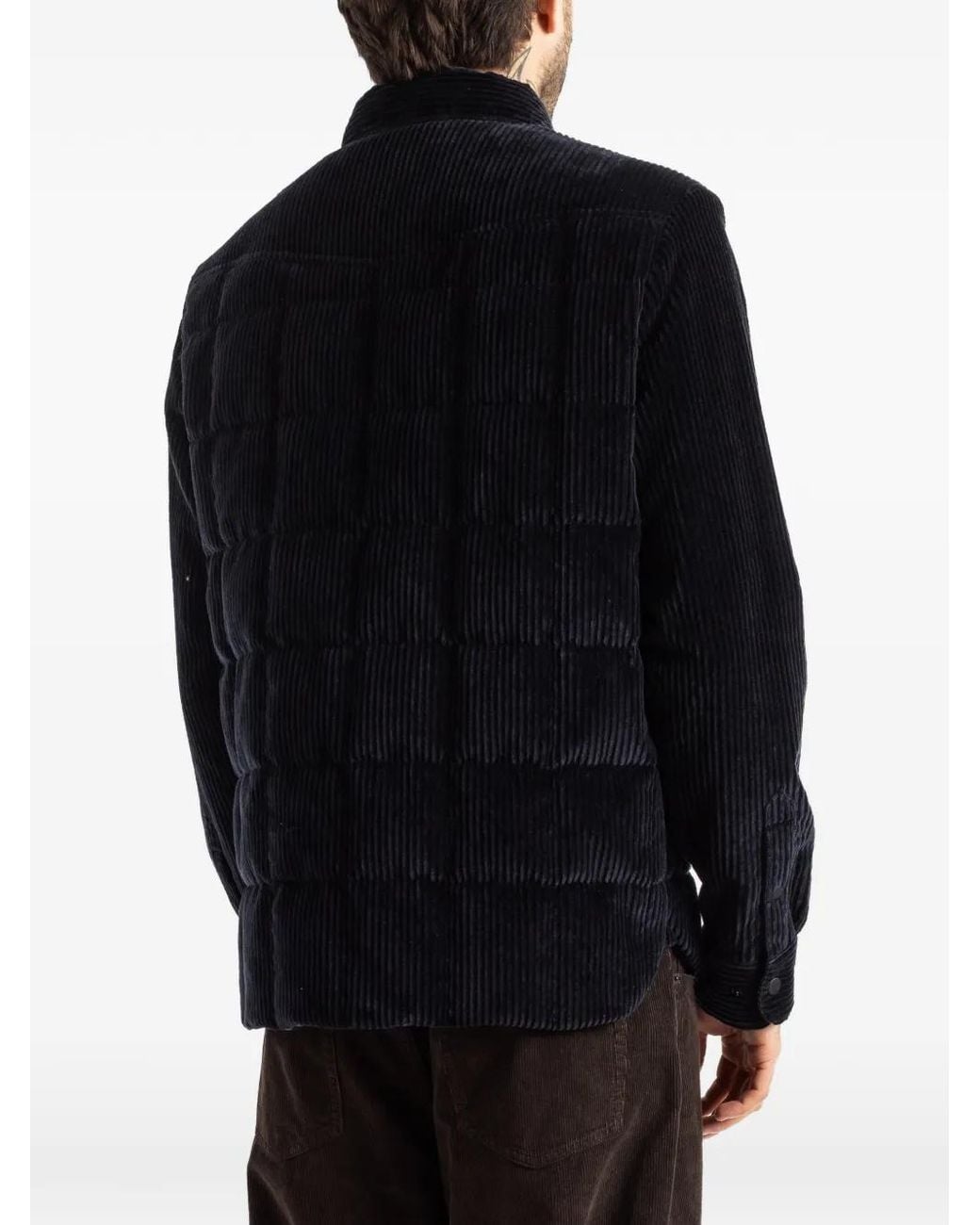 Moncler Black Gelt Corduroy-Quilted Jacket for men