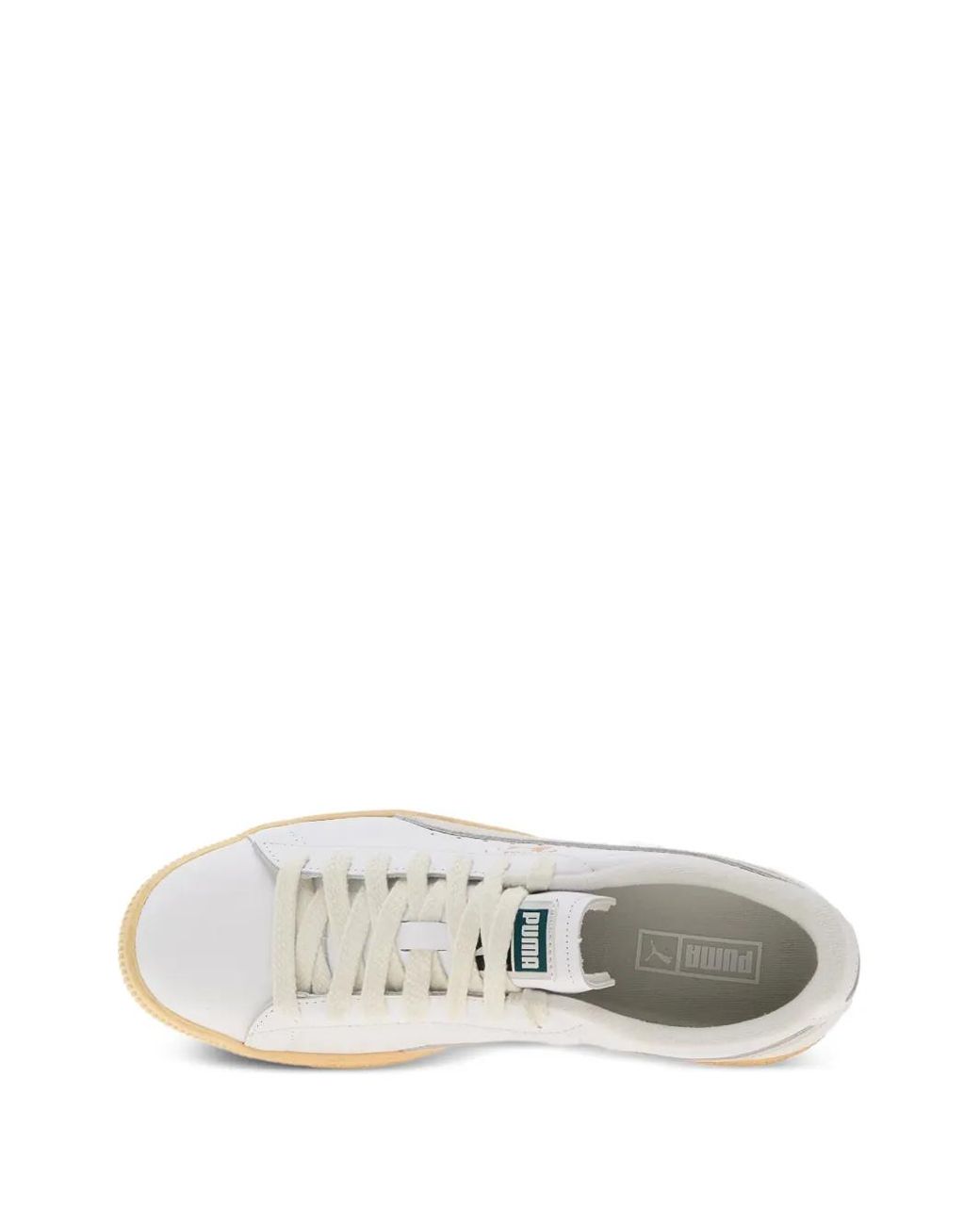 PUMA White Clyde Vintage Leather Sneakers for men