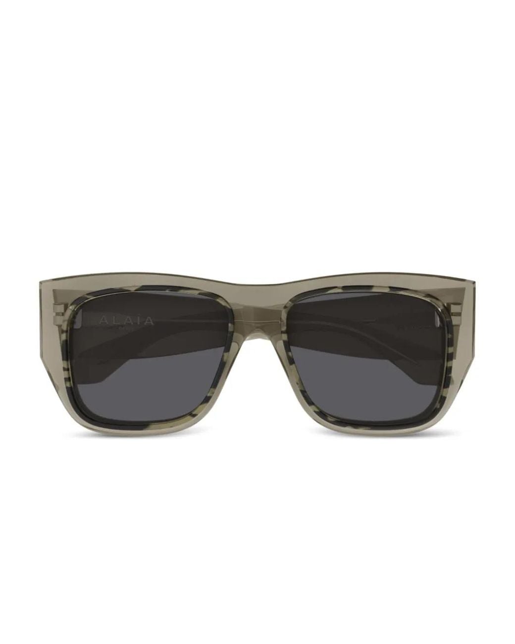Alaïa Brown Rectangle Frame Sunglasses