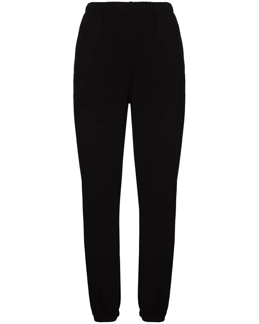Les Tien Black Tapered Cotton Track Pants