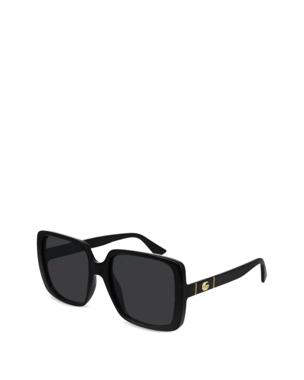 Gucci Black Double G Square-Frame Sunglasses