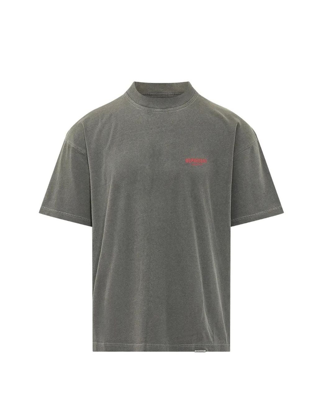Represent Gray Owners Club Logo-Print T-Shirt for men