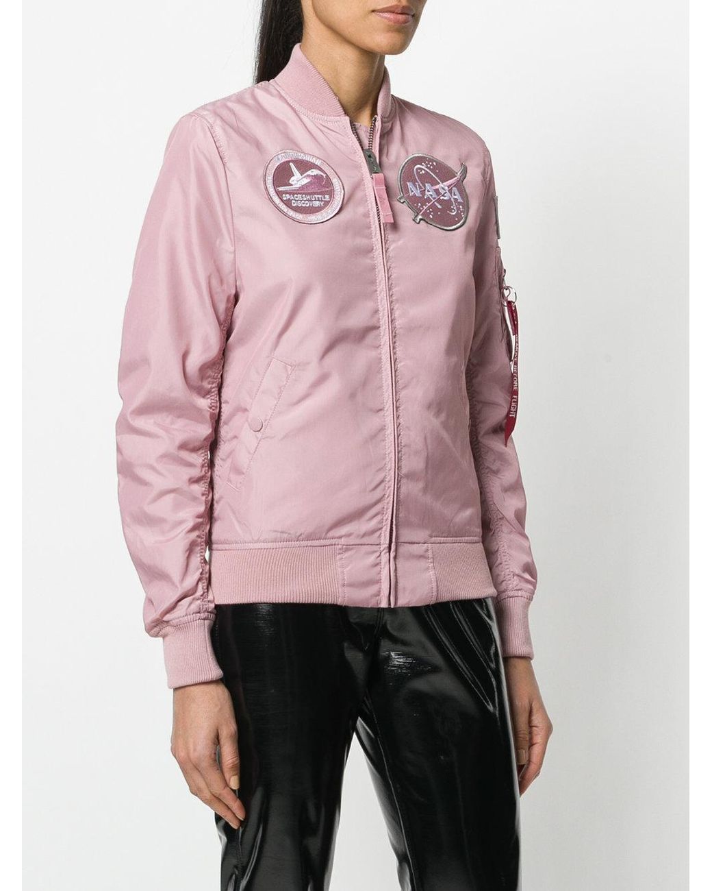 Alpha Industries Nasa Bomber Jacket in Pink | Lyst