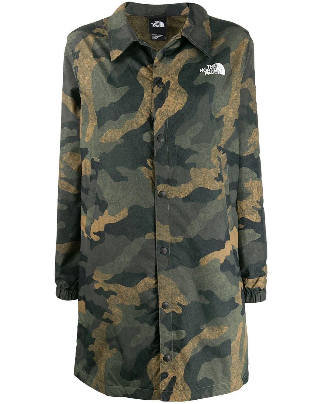The North Face Camouflage Graphic Coach Jacket in Green | Lyst