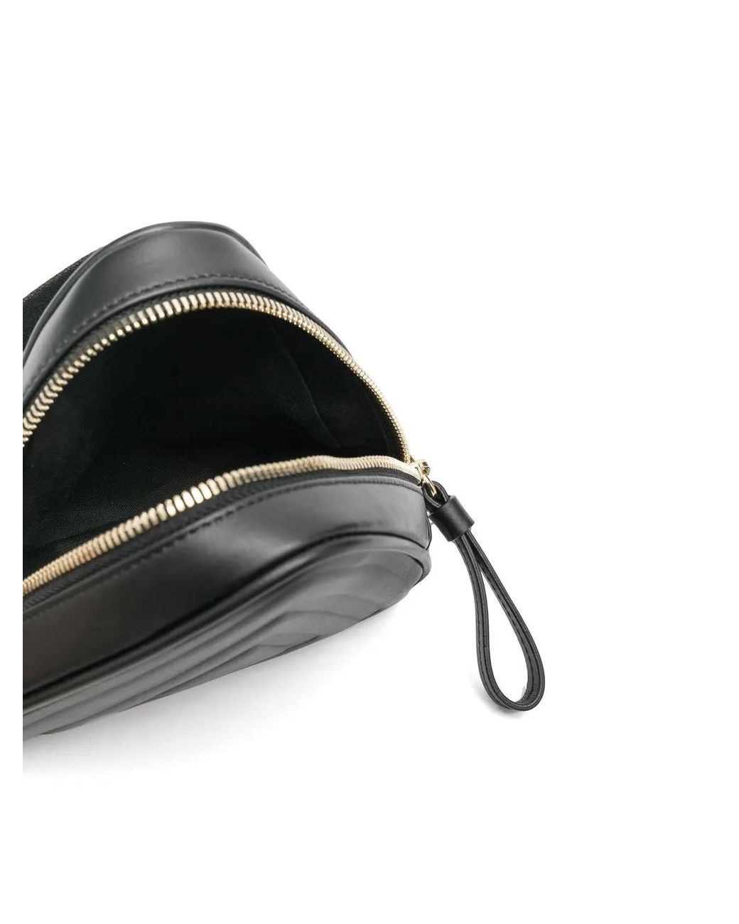 Iceberg Black Leather Triangle Belt Bag