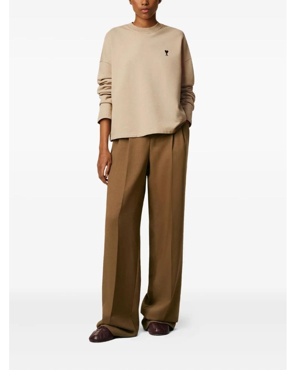 AMI Natural Crew Neck Sweatshirt