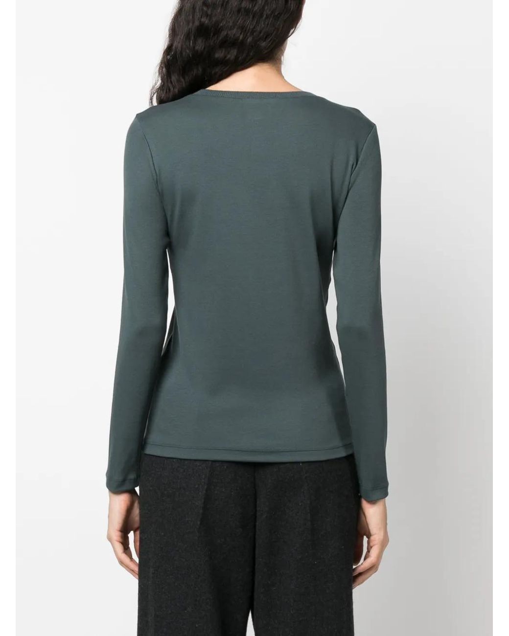 Fabiana Filippi Green Bead-Detailing Fine-Knit Jumper