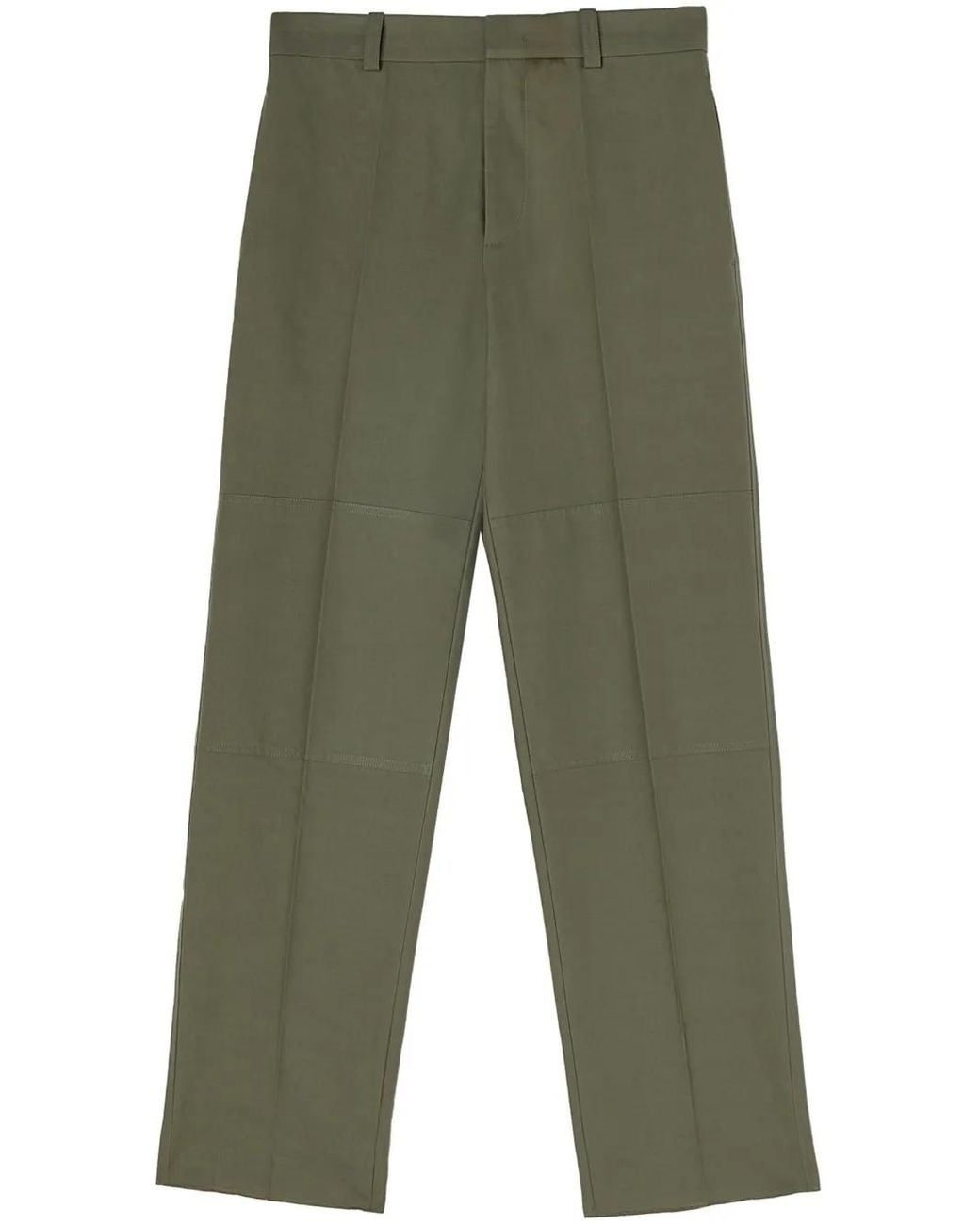 Jil Sander Green Straight-Leg Trousers for men