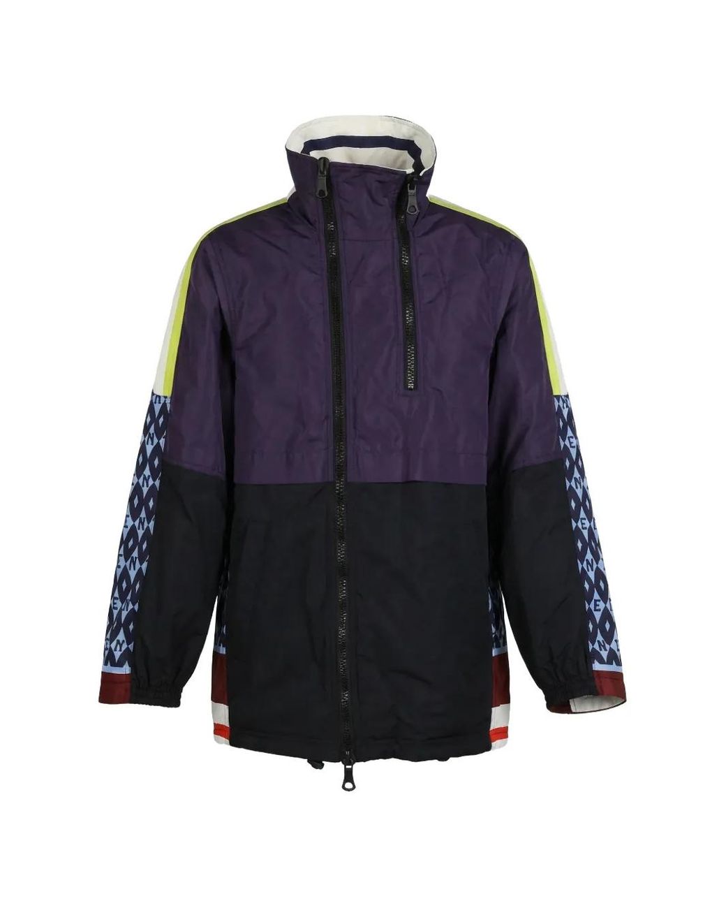 Valentino Garavani Blue Patterned Zipped Coat